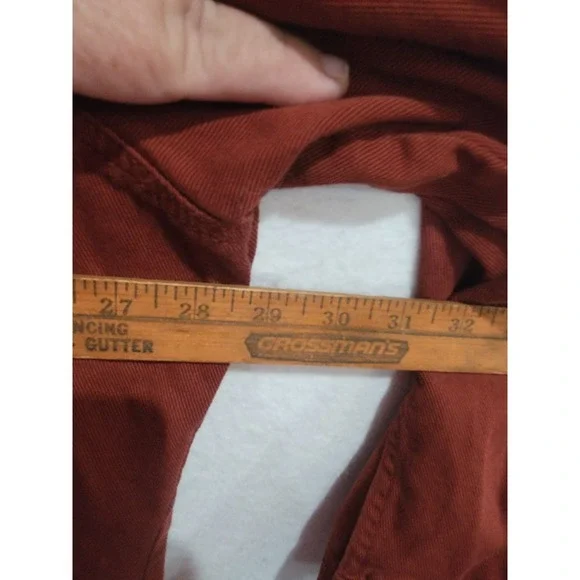 Torrid Jacket 3 3X Brick Red Rust Cotton Twill Button Front Trucker Plus Size - Picture 8 of 10